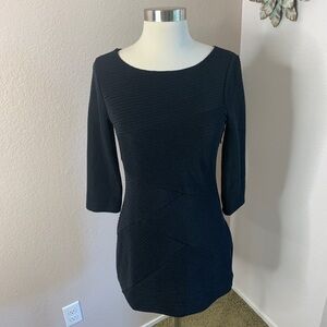 WHBM Mini Long Sleeve Black Party Club Dress